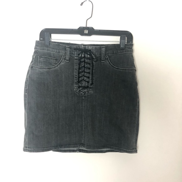 HUDSON Bullocks High Rise Lace Up Skirt / Reverie Denim / Size: 30 (10) - Picture 4 of 11